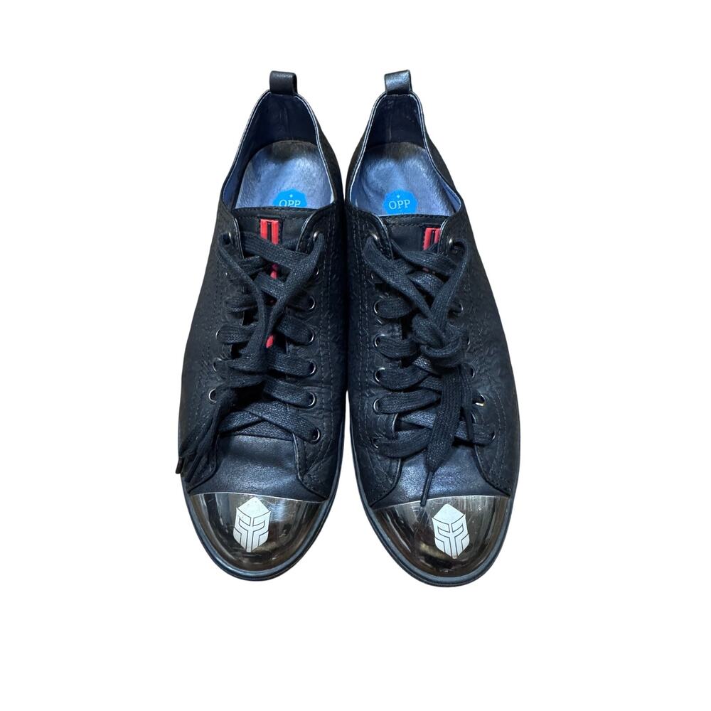 OPP France x Transformers Autobot Leather Sneakers EU 40 Black Metal Toe Rare